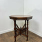 Edwardian Red Walnut Octagonal Window Table on Castors