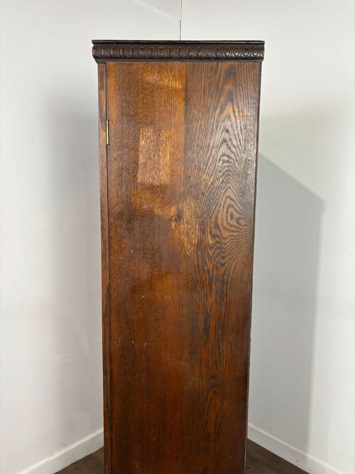 Vintage Oak Fitted Gentleman’s Wardrobe – Original Labelled Interior