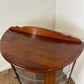 Vintage Mahogany Bow Fronted Display Cabinet with Leaded Glass