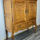 Cabinet Vintage French Louis XVI Oak Sideboard Carved Panels Cupboard LOT 4332