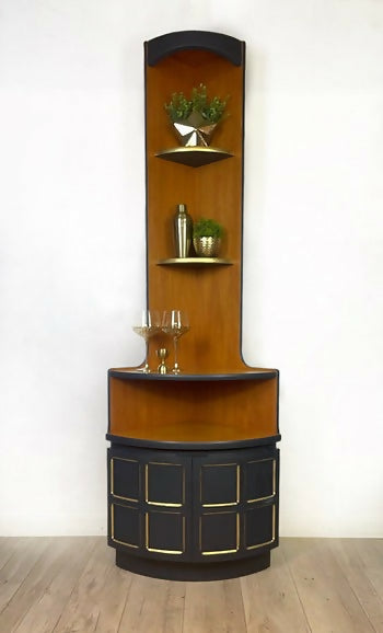Nathan Corner Unit in Blue and Gold