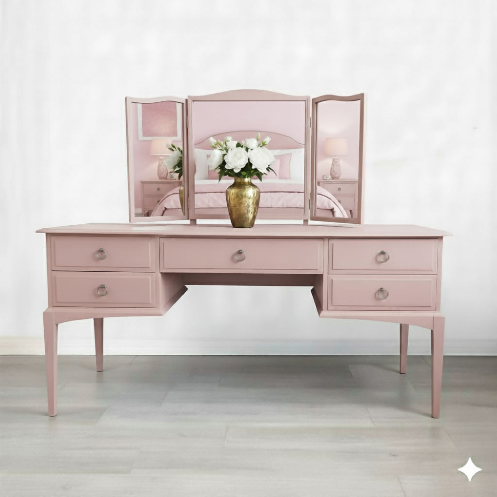 Stag minstrel dusky pink dressing table