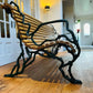 Cast Iron Garden Bench Seat Chair Oak Wood