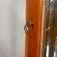 Reproduction Yew Wood Glazed Display Cabinet with Key