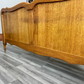 Bed Vintage French Louis XVI Double Bed Frame Oak Carved Headboard LOT 3659