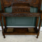 Antique Oak Hall Stand with Seahorse Carvings