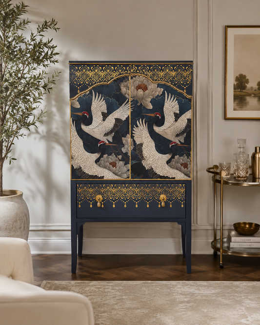 Hand Painted Drinks Cabinet