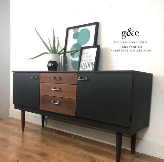 Mid century modern,schrieber sideboard,dark grey