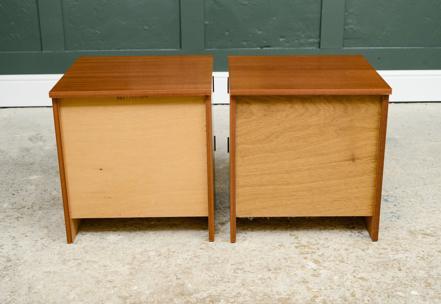 Pair Mid Century Teak Bedside Table - 1960s - Avalon