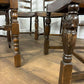 Vintage Set of Six Oak Ladder Back Dining Chairs – Including Two Carvers