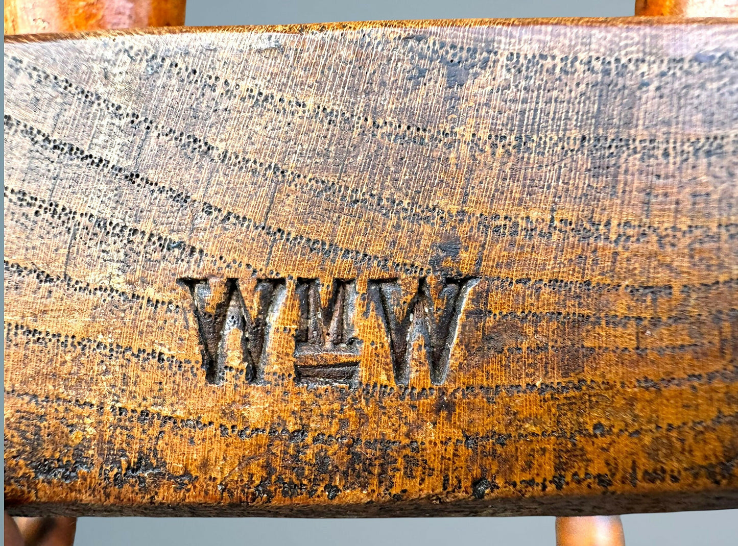 Antique English Windsor Armchair Stamped WMW