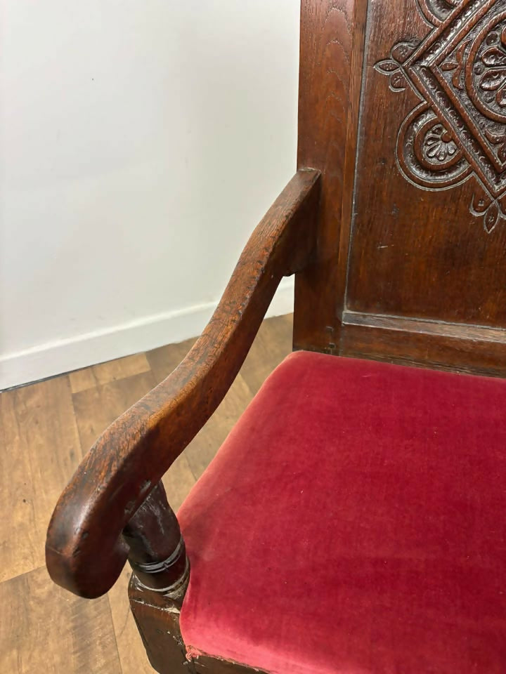 Early 19th Century Oak Hall Chair