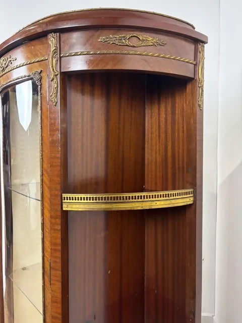 French Style Vitrine Display Cabinet with Gilt Metal Mounts