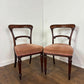 Pair of Victorian Mahogany Side Chairs on Turned Legs