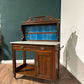 Edwardian Marble Top Washstand with Blue Tiles5