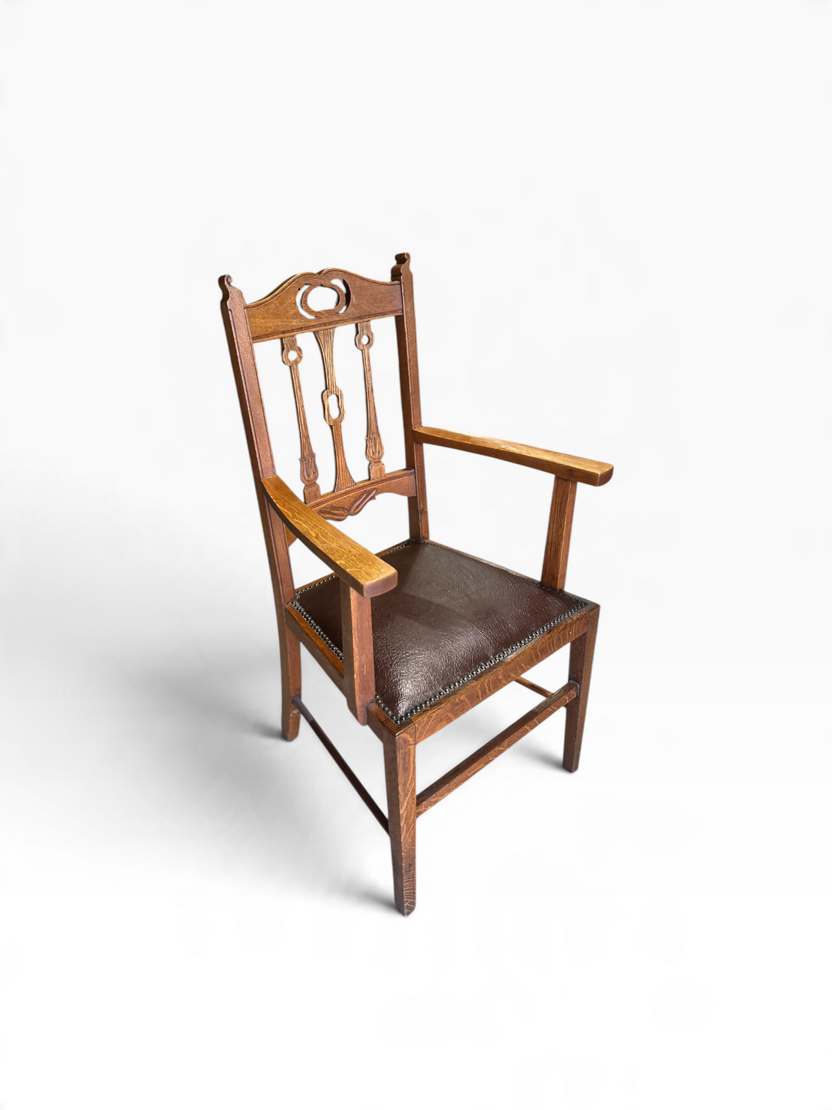 Arts and Crafts period Oak armchair