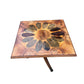 Vintage Yew Wood Oyster Specimen occasional table