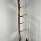 Vintage Oak Hall Coat Stand with Mirror & Storage