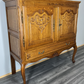 Cabinet Vintage French Louis XVI Style Oak Cupboard Carved Sideboard LOT 4017