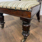 Early Victorian Walnut Upholstered Prayer Chair
