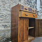 Vintage Oak Tallboy With Two Drawers And Cupboard Super Detailing And Proportions