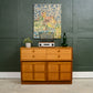 Mid Century Nathan Squares Sideboard Vinyl Cabinet With Drawers 1970s