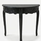 Reproduction Maison Demi Lune Console in black, manufactured by Gallery Direct Ltd