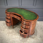 Edwardian Mahogany Vintage Kidney Shaped Desk