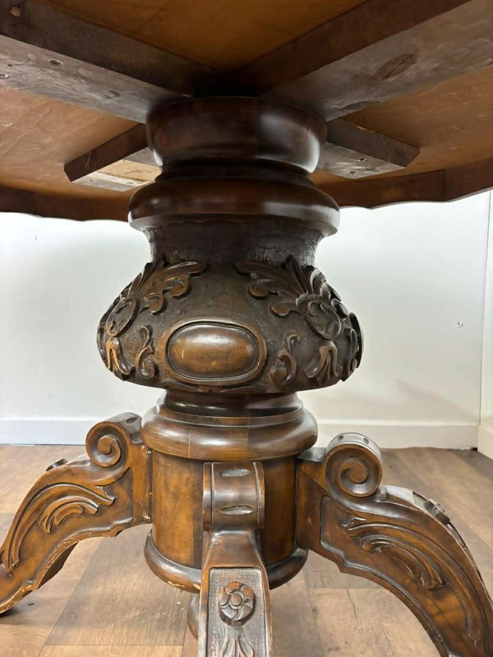 Italian Style Reproduction Walnut Dining Table