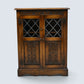Bevan Funnell Reprodux Low Bookcase with 2 Shelves Leaded Glass FREE UK Delivery