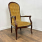 Reproduction Mahogany Button Back Armchair
