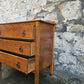 Vintage Chest Of Drawers Three Drawer Tall Oak Cabinet Super Proportions Highly Detailed