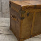 Vintage Campaign Trunk End Table, Occasional Side Table , Leather Chest