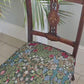 Antique, Mahogany framed Bedroom, Accent Chair on Original Castors. Covered in William Morris Fabric.