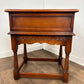 Reproduction ‘Old Charm’ Carved Oak Side Table / Lamp Table with Drawer