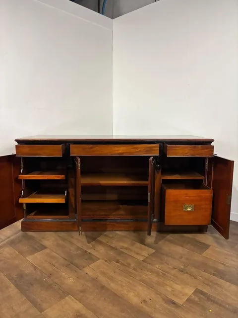 Large Victorian Flame Mahogany Sideboard
