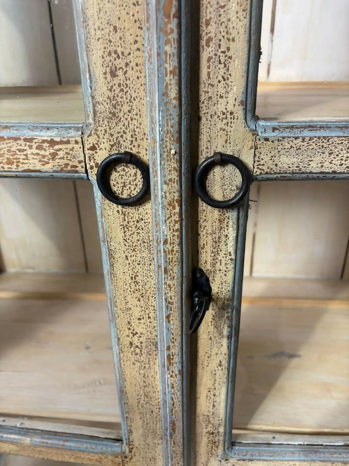 French Style Painted Dome Topped Display Cabinet