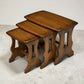 Ercol Nest Of Tables Solid Elm Side Tables Pressed Gold Badge GD FREE Delivery*