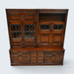 Old Charm Large Wall Unit Bureau Drinks Oak Tudor Brown Finish FREE UK Delivery*