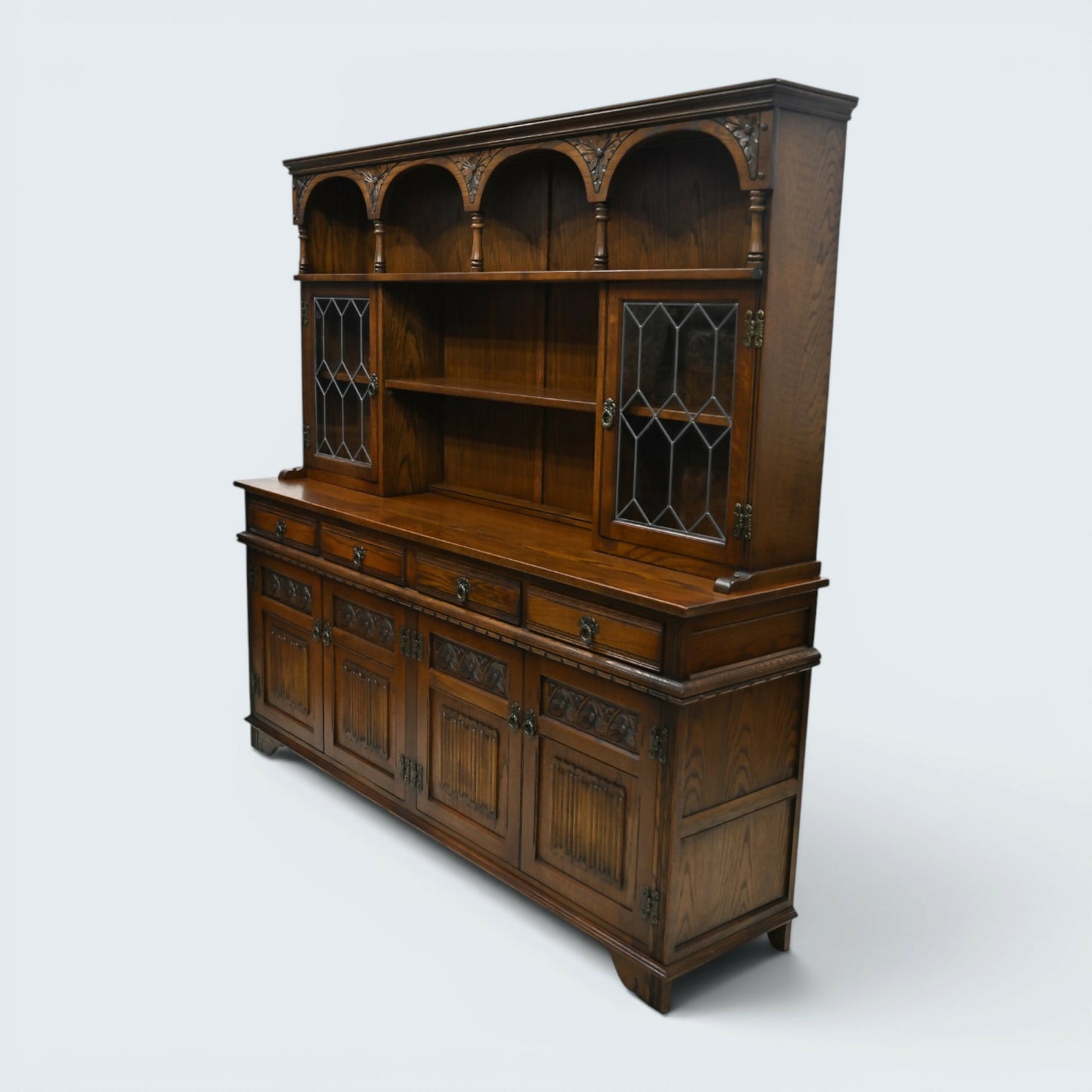 Old Charm Oak Dresser In Light Oak Sideboard Display EXC Clean FREE UK Delivery