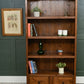 Tall Pine Bookcase with Drawers - Antique Finish