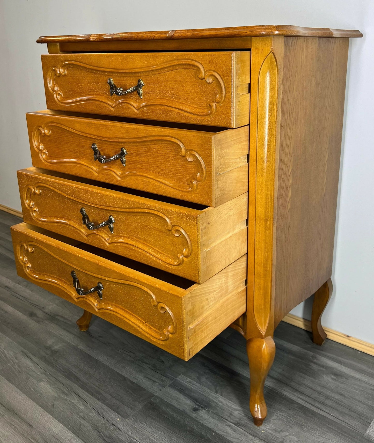Chest of Drawers Vintage French Louis XIV Cabinet Carved Sideboard LOT 2895