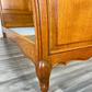 Bed Vintage French Louis XVI Oak Double Bed Frame Carved Headboard LOT 3791