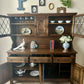 Stained Oak Dresser by Webber Furniture: Leaded Glass Display