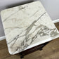 Bedside Table Antique French Style Marble Top Walnut Cabinet Nightstand LOT 6239