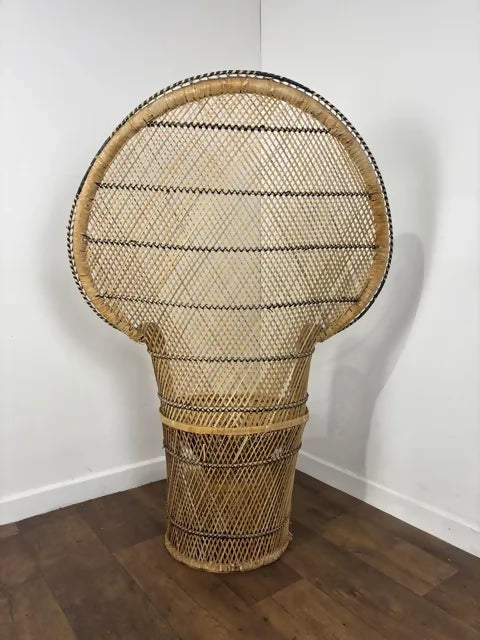 Vintage Woven Peacock Chair