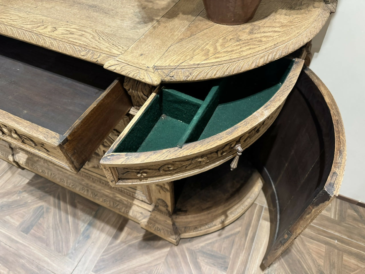 Wonderful French Oak Hunting Sideboard