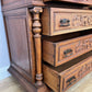 Chest of Drawers Antique French Style Oak Marble Top Carved Cabinet LOT 6450