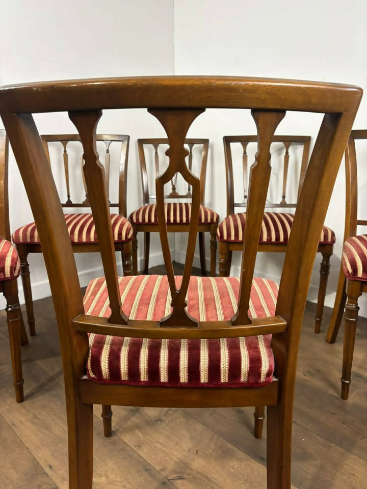Set of Six Reproduction Mahogany Dining Chairs