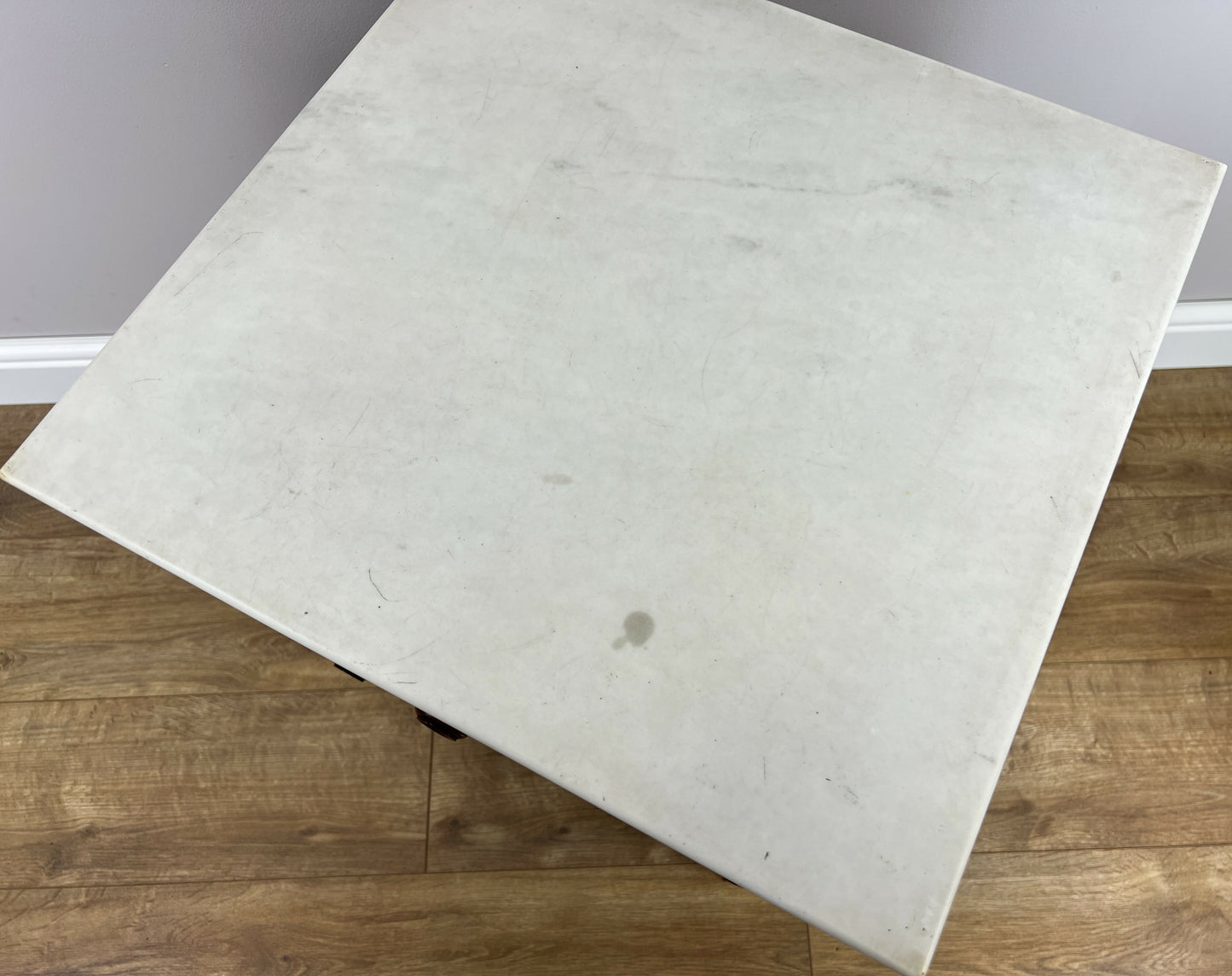 Pair of Bedside Tables Antique Walnut Marble Top Nightstands Cabinets LOT 6223